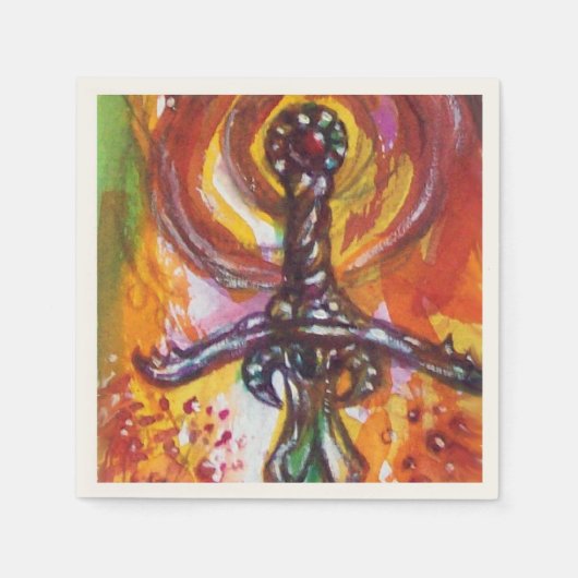 デュレンダル、ロマンチックな剣と天使 スタンダードカクテルナプキン (正面)