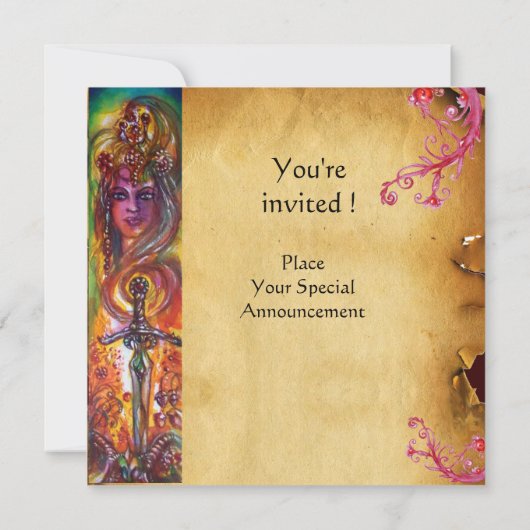 デュレンダル、ロマンチックな剣と天使 招待状 (裏面)