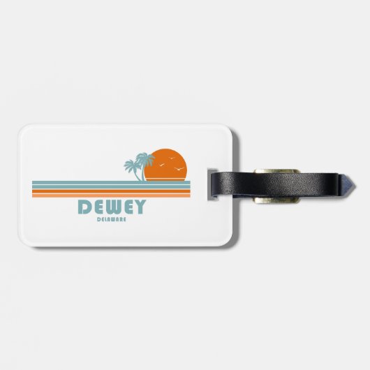 デューイビーチデラウェアサンパームツリーズ ラゲッジタグ (裏面横)