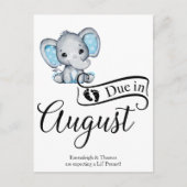 デューインリッ威厳があるトルピーナッツ男の赤ちゃんゾウ ポストカード (正面)