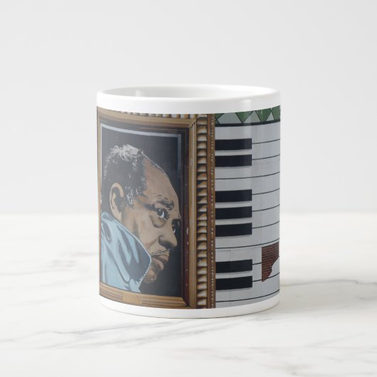 デュークエリントンウォールムラル、象徴的なDCランドマーク ジャンボコーヒーマグカップ (正面)