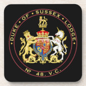 デュークオブサセックスNo. 48ロッジ懸命プラスチックコースター コースター (正面)
