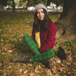 デュークオブファイフェグリーンレッドタータンチェック レギンス