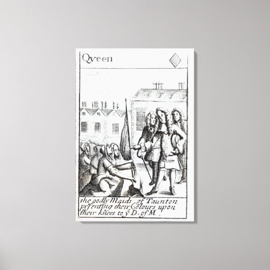 デューク・オブ・デュークの前にひざまずくタウントンのメイド キャンバスプリント (正面)
