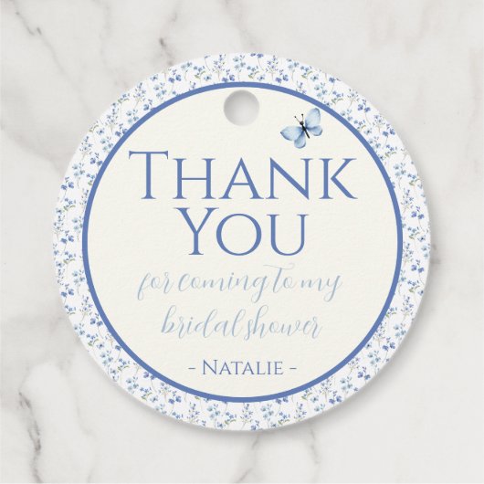 デュースティーブルー ワイルドフラワー ブライダルシャワー サンクス フェイバータグ (裏面)