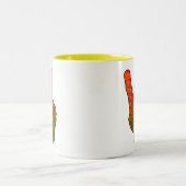 デュース黒赤黒黄色い ツートーンマグカップ (中央)