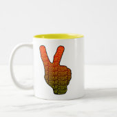 デュース黒赤黒黄色い ツートーンマグカップ (左)