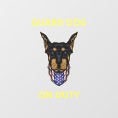 デューティカスタマイズドバーマンセキュリティ上のガード犬 ウィンドウサイン (シート)