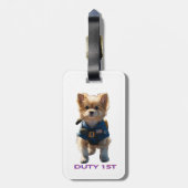 デューティドッグの紋章 ラゲッジタグ (裏面縦)