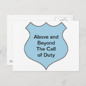 デューティバッジの上と上 ポストカード (正面/裏面)