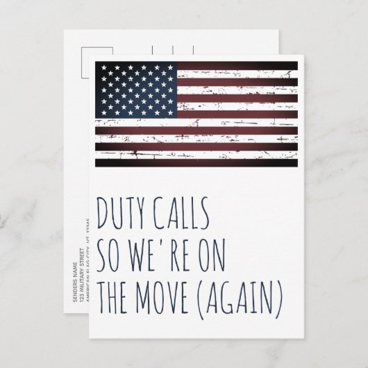 デューティ通話軍隊移動移動PC移動 案内ポストカード (正面/裏面)