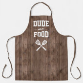 デュードとフードバおもしろいンウッドグリリング エプロン (正面)