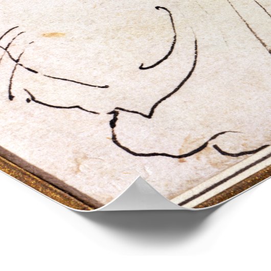 デューラーの妻の私のアグネスは、女の子として描かれた1494 ポスター (角)