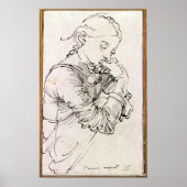 デューラーの妻の私のアグネスは、女の子として描かれた1494 ポスター (正面)