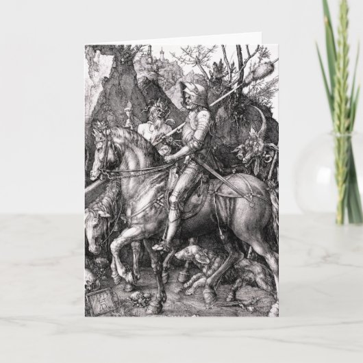 デューラー・ナイト死と悪魔グリーティングカード カード (正面)