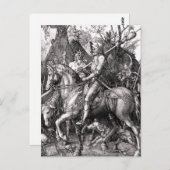 デューラー・ナイト・デスと悪魔のはがき ポストカード (正面/裏面)