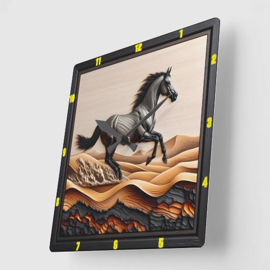 デューンスプリントパーソナライズされた:チャレッド・アラビア スクエア壁時計 (傾斜)