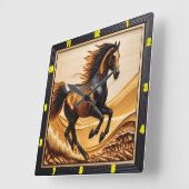 デューンスプリント：チャードウッドアラビア時計アート スクエア壁時計 (傾斜)