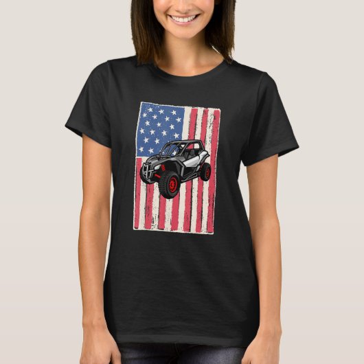 デューン乳母車男性へアメリカ国旗の愛国心 Tシャツ (正面)
