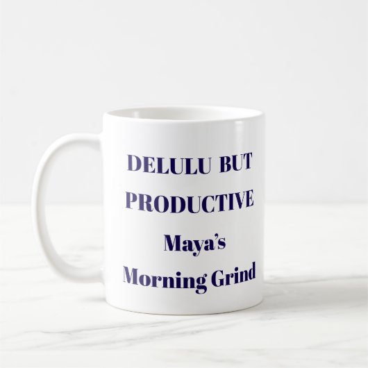 デラすぎても生産的マグ コーヒーマグカップ (左)