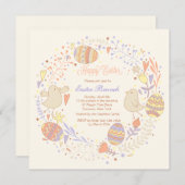 デライトフルイースターリース招待状 招待状 (正面/裏面)