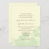 デライトフルハイビスカス結婚式招待状（緑） 招待状 (正面/裏面)