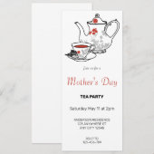 デライトマザーズデイティーパーティの招待状 招待状 (正面/裏面)