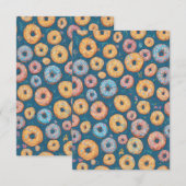 デライトマンガニッシュ振りかける甘いドーナツのパターン サンキューカード (正面/裏面)