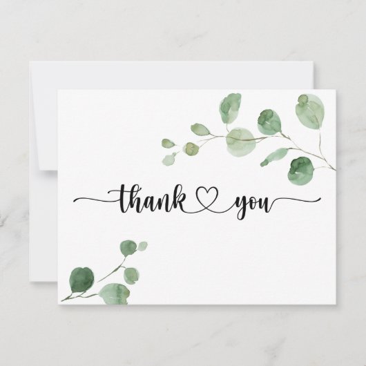 デライトユーカリプタスフラッ結婚トサンキューカード サンキューカード (正面)