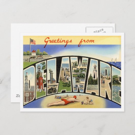 デラウェアからの挨拶 ポストカード (正面/裏面)