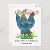 デラウェアから愛を送る桃の花 ポストカード (正面/裏面)