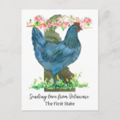 デラウェアから愛を送る桃の花 ポストカード (正面)