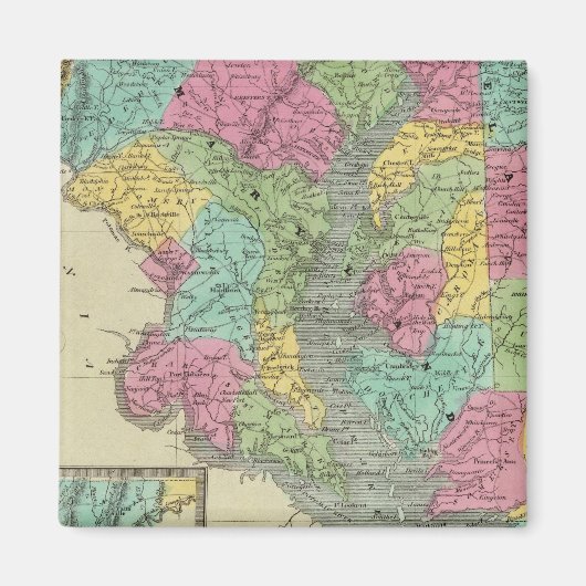 デラウェアとメリーランド マグネット (正面)