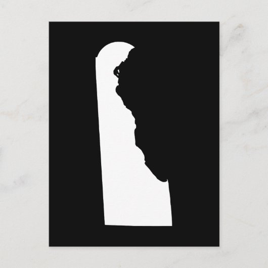 デラウェアに移動する自分のミニマルな人を作成 ポストカード (正面)