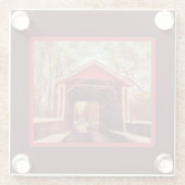 デラウェアのアシュランドで覆われたブリッジガラスのコースター ガラスコースター (裏面)