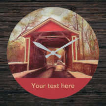 デラウェアのアッシュランドのカバーされたブリッジの大きな時計