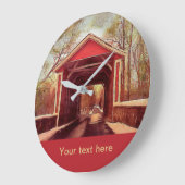 デラウェアのアッシュランドのカバーされたブリッジの大きな時計 ラージ壁時計 (傾斜)