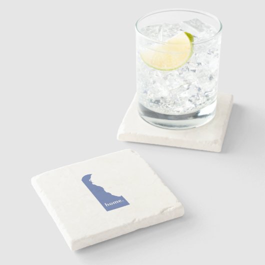 デラウェアのホームシルエット州マップ ストーンコースター (横)