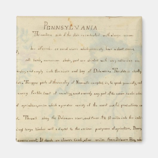 デラウェアの説明 マグネット (正面)