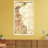 「デラウェアへの招待状」の地図(1903) キャンバスプリント (インサイチュ (リビング))