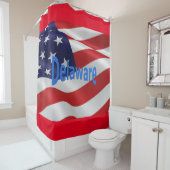 デラウェアアメリカプライド シャワーカーテン (インサイチュ)