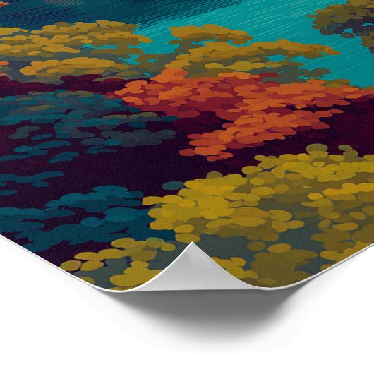 デラウェアウォーターギャップヴィンテージ旅行 ポスター (角)