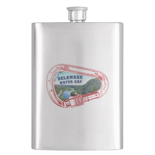 デラウェアウォーターギャップ登山カラビナー フラスク (正面)