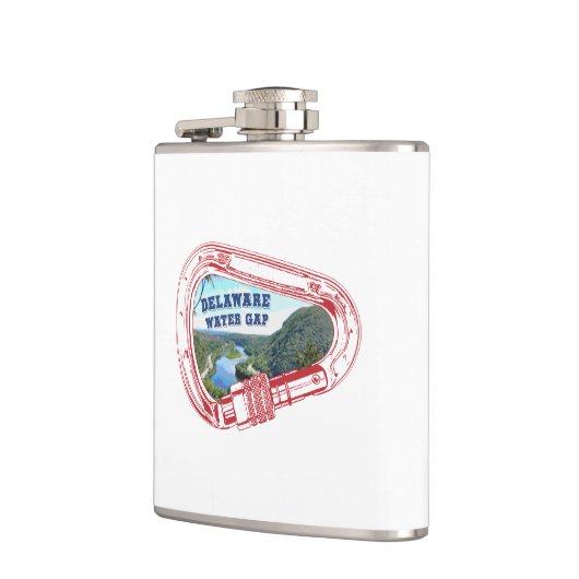 デラウェアウォーターギャップ登山カラビナー フラスク (左)