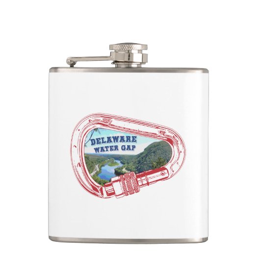 デラウェアウォーターギャップ登山カラビナー フラスク (正面)