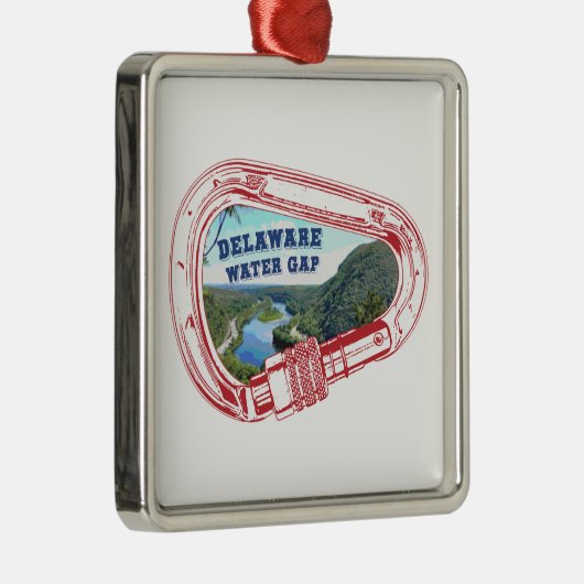 デラウェアウォーターギャップ登山カラビナー メタルオーナメント (右)