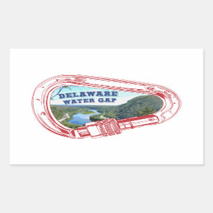 デラウェアウォーターギャップ登山カラビナー 長方形シール