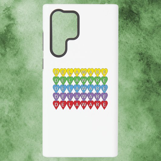 デラウェアカラフルハート SAMSUNG GALAXYケース