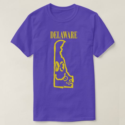 デラウェアグランジ笑顔顔黒の背景 Tシャツ (デザイン正面)