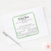 デラウェアコテージフードビジネスグリーンベーキングラベル スクエアシール (封筒)